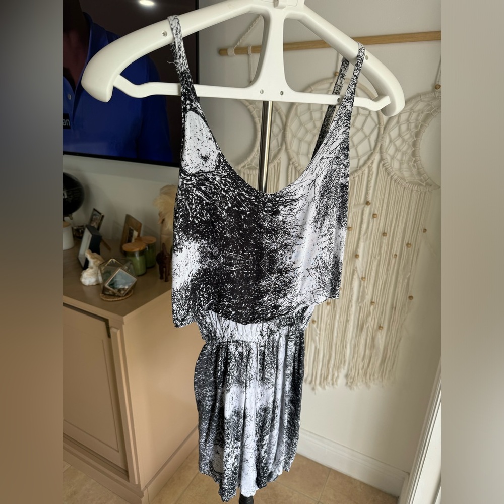 Black & white Bali romper